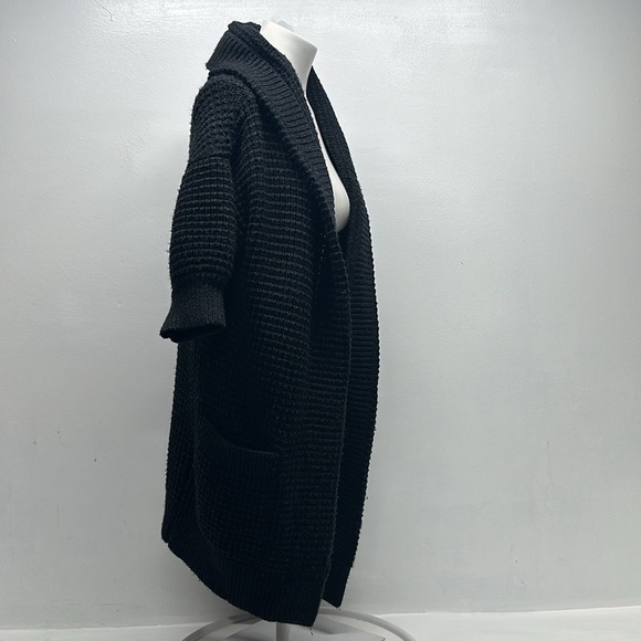 Vince Cardigan Sweater Knit Alpaca Wool Blend Open Front Draped Gray Size Small - Picture 2 of 7